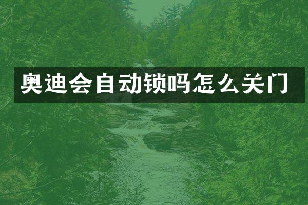 奥迪会自动锁吗怎么关门