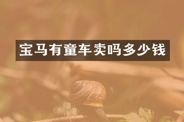 宝马有童车卖吗多少钱