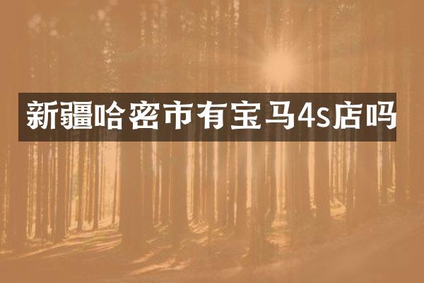 新疆哈密市有宝马4s店吗