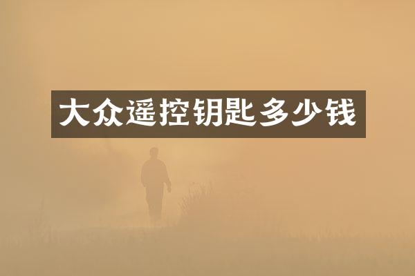 大众遥控钥匙多少钱