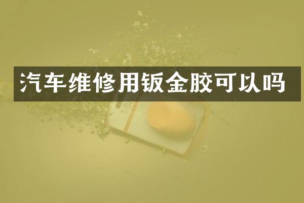 汽车维修用钣金胶可以吗