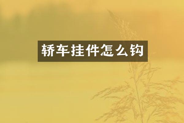 轿车挂件怎么钩