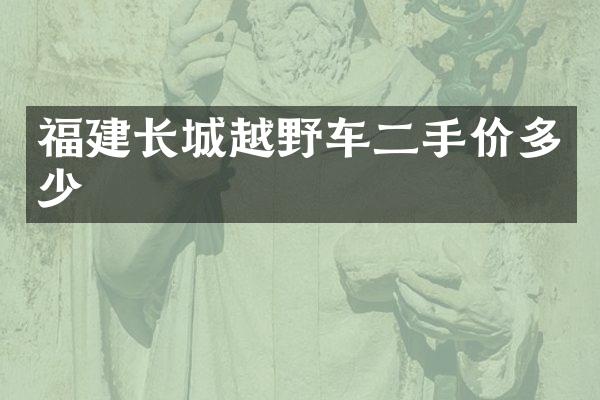 福建长城越野车二手价多少
