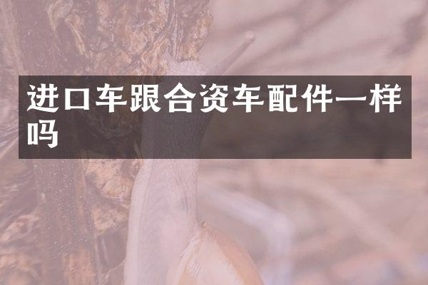 进口车跟合资车配件一样吗
