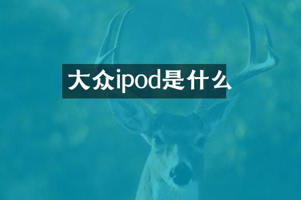 大众ipod是什么