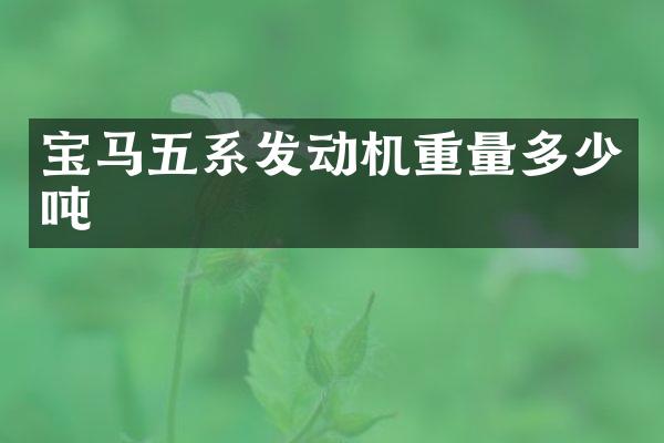 宝马五系发动机重量多少吨