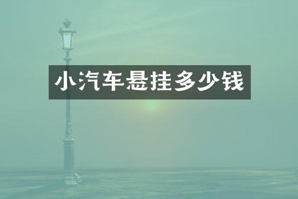小汽车悬挂多少钱