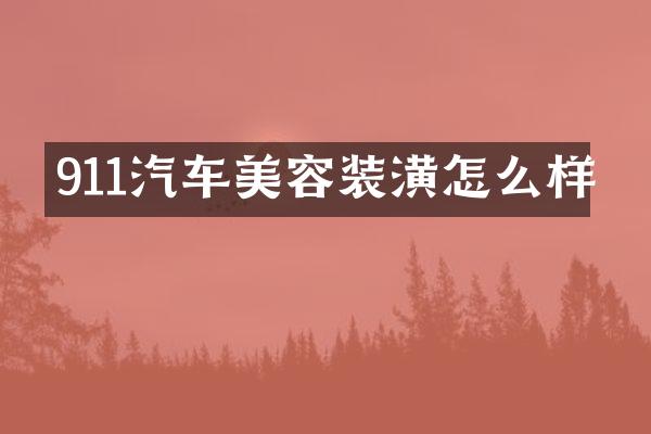 911汽车美容装潢怎么样