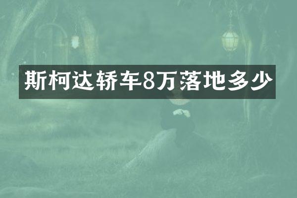 斯柯达轿车8万落地多少