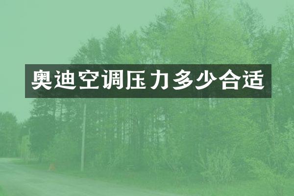 奥迪空调压力多少合适