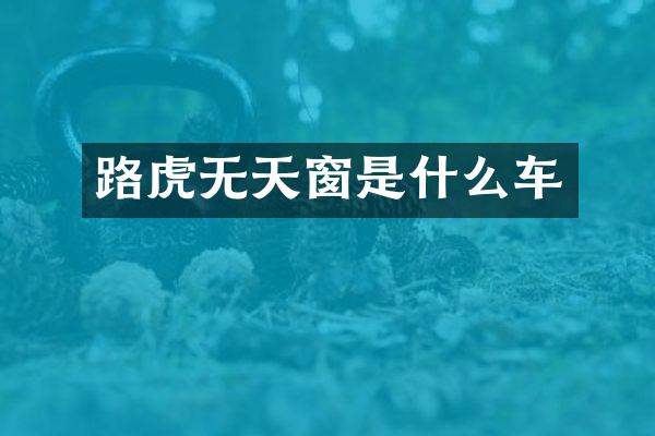 路虎无天窗是什么车