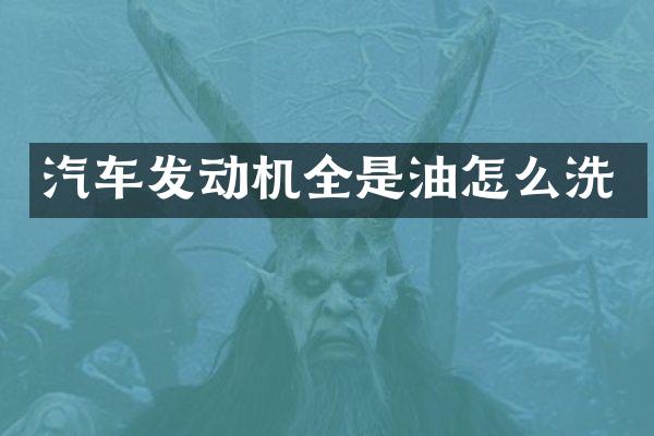 汽车发动机全是油怎么洗