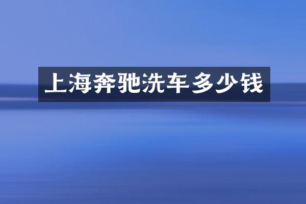 上海奔驰洗车多少钱