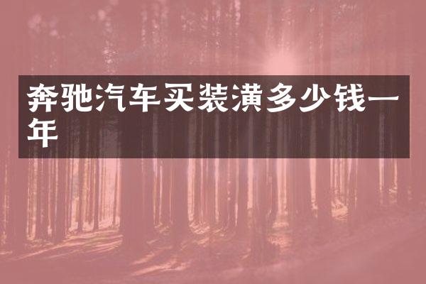 奔驰汽车买装潢多少钱一年