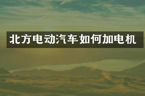 北方电动汽车如何加电机