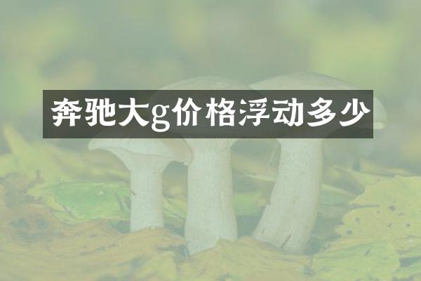 奔驰大g价格浮动多少
