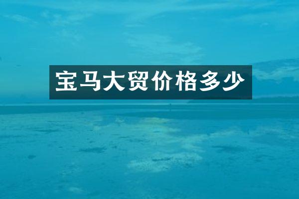 宝马大贸价格多少