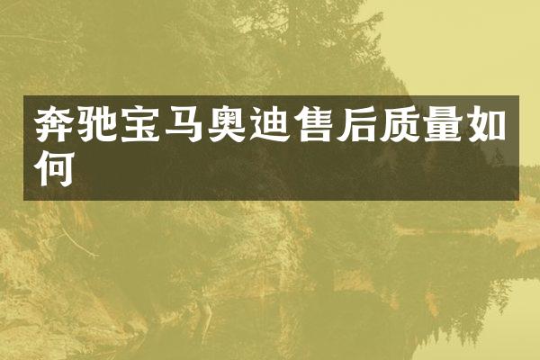 奔驰宝马奥迪售后质量如何