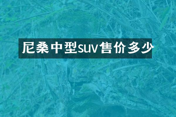 尼桑中型suv售价多少