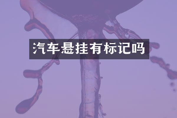 汽车悬挂有标记吗