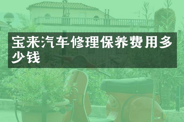 宝来汽车修理保养费用多少钱