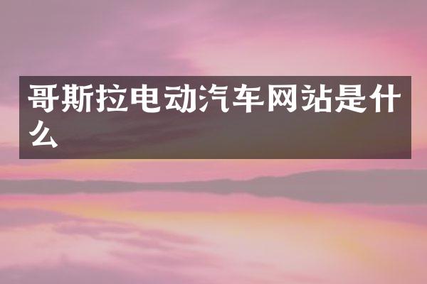 哥斯拉电动汽车网站是什么