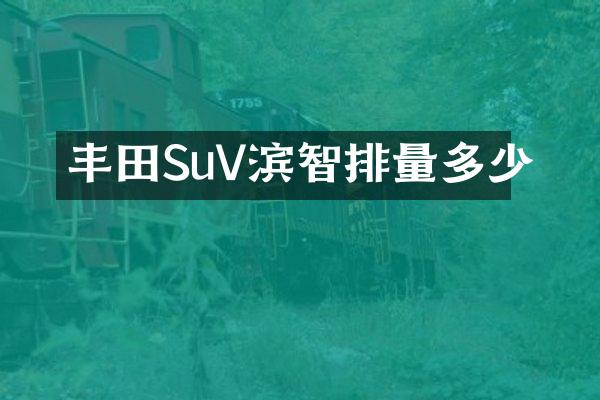 丰田SuV滨智排量多少