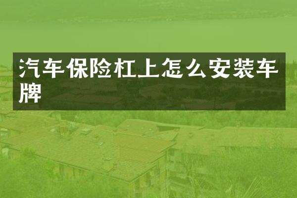 汽车保险杠上怎么安装车牌