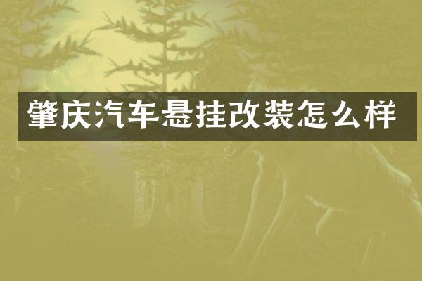 肇庆汽车悬挂改装怎么样
