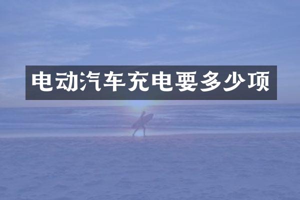 电动汽车充电要多少项