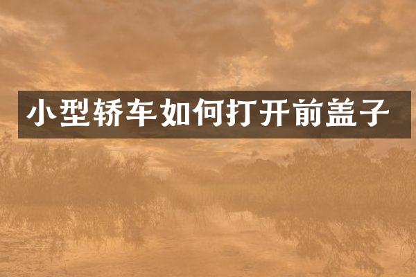 小型轿车如何打开前盖子