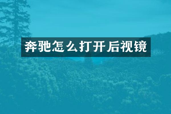 奔驰怎么打开后视镜