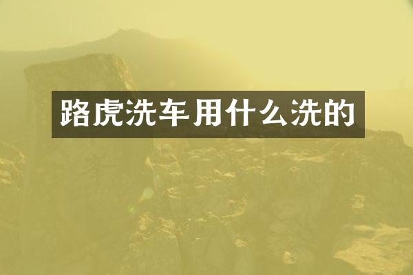 路虎洗车用什么洗的