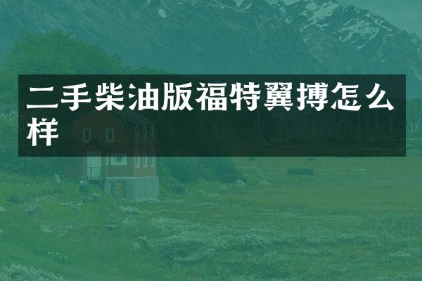 二手柴油版福特翼搏怎么样