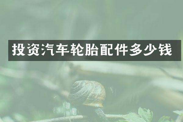 投资汽车轮胎配件多少钱