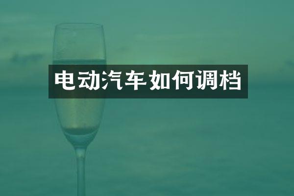 电动汽车如何调档