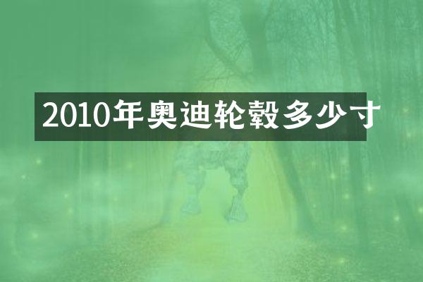 2010年奥迪轮毂多少寸