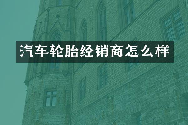 汽车轮胎经销商怎么样
