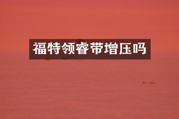 福特领睿带增压吗