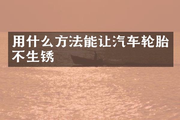 用什么方法能让汽车轮胎不生锈