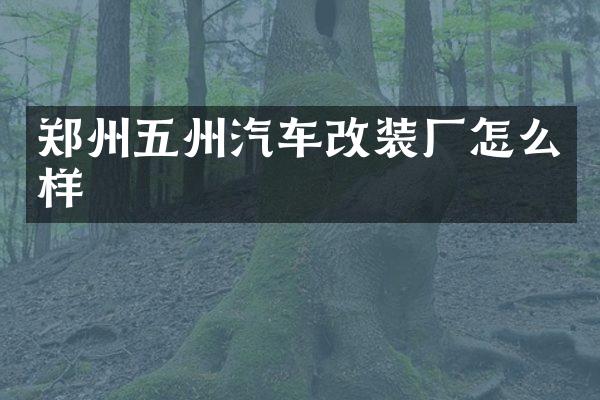 郑州五州汽车改装厂怎么样