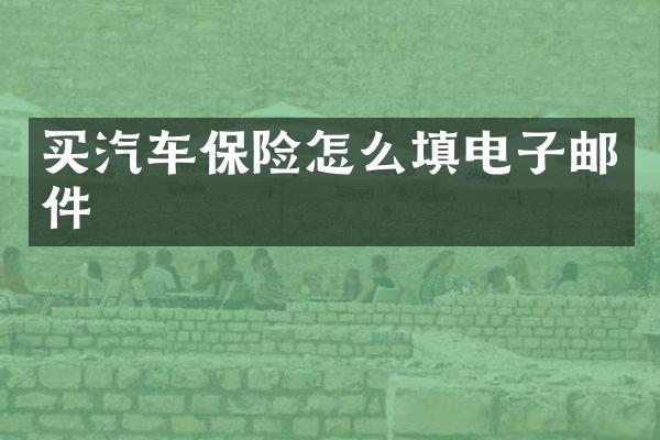 买汽车保险怎么填电子邮件
