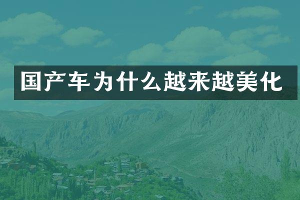 国产车为什么越来越美化