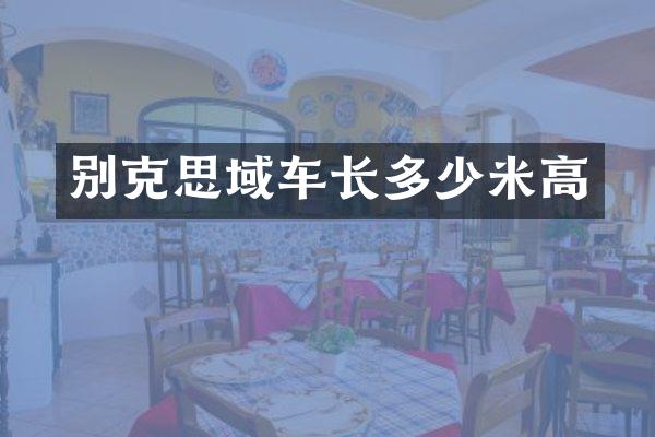 别克思域车长多少米高