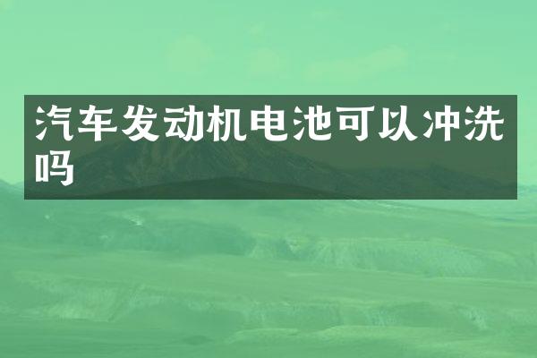 汽车发动机电池可以冲洗吗