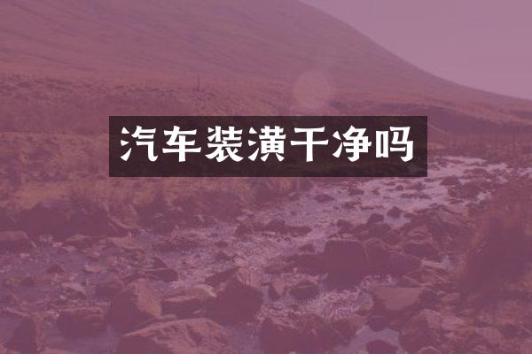 汽车装潢干净吗
