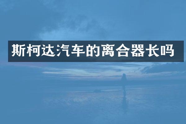 斯柯达汽车的离合器长吗