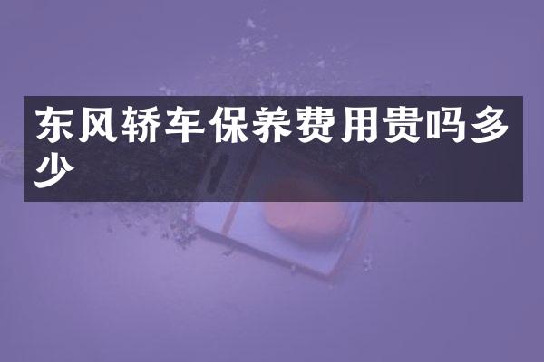 东风轿车保养费用贵吗多少