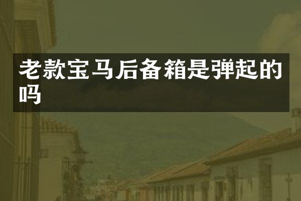 老款宝马后备箱是弹起的吗