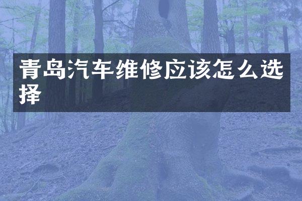 青岛汽车维修应该怎么选择